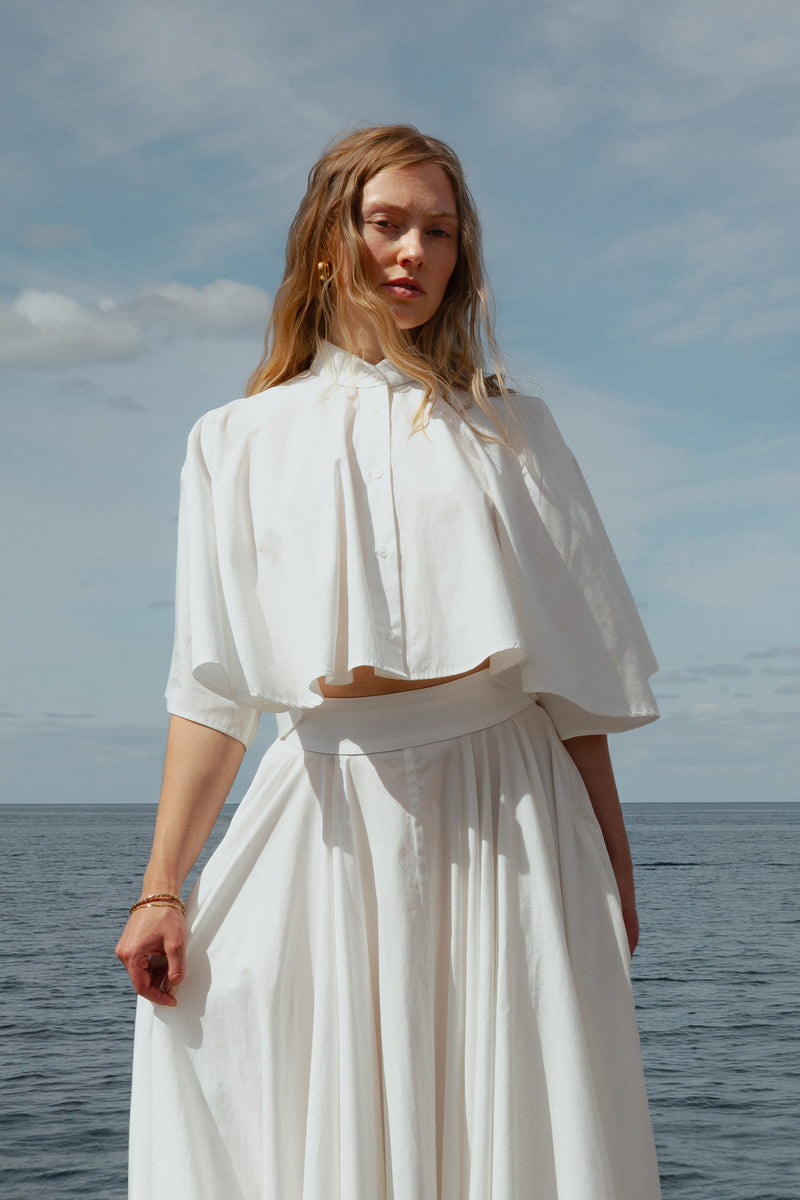 Cape Shirt - White